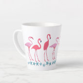 Flamingo-verzameling en zeester latte mok (Linkerhoek)