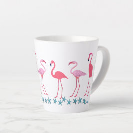 Flamingo-verzameling en zeester latte mok