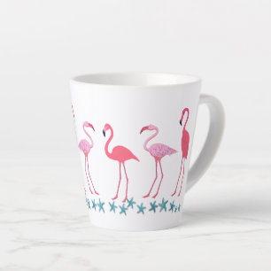Flamingo-verzameling en zeester latte mok