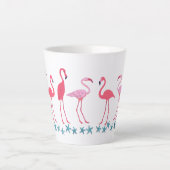Flamingo-verzameling en zeester latte mok (Voorkant)