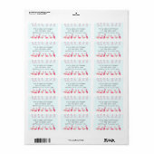 Flamingo Verzameling Leuke Retouradreslabels Etiket (Full Sheet)