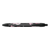 Flamingo Vibes Only - Black Pink Flamingo Zwarte Inkt Pen (Achterkant)