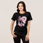 Flamingo Vibes Only - Paisley Pink Flamingo Tri-Blend Shirt (Voorkant volledig)