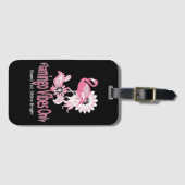 Flamingo Vibes Only Whimsical Pink Flamingo Bagagelabel (Voorkant (horizontaal))