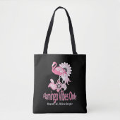 Flamingo Vibes Only Whimsical Pink Flamingo Tote Bag (Voorkant)