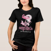 Flamingo Vibes Only Whimsical Pink Flamingo Tri-Blend Shirt (Voorkant)