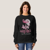 Flamingo Vibes Only Whimsical Pink Flamingo Trui (Voorkant volledig)