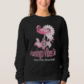 Flamingo Vibes Only Whimsical Pink Flamingo Trui (Voorkant)