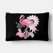 Flamingo Vibes Only Zwart Roze Flamingo Etui (Voorkant)