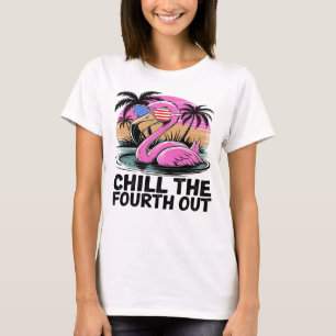 Flamingo Vierde juli Plezier T-shirt