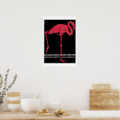 Flamingo Vintage Travel Poster (Keuken)