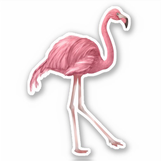 Flamingo Vinyl Aangepaste Sticker (Voorkant)