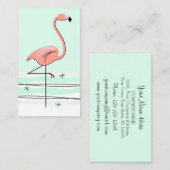 Flamingo visitekaartje green (Voorkant / Achterkant)