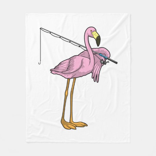 Flamingo Vist Fisher Gevist staaf Fleece Deken (Voorkant)