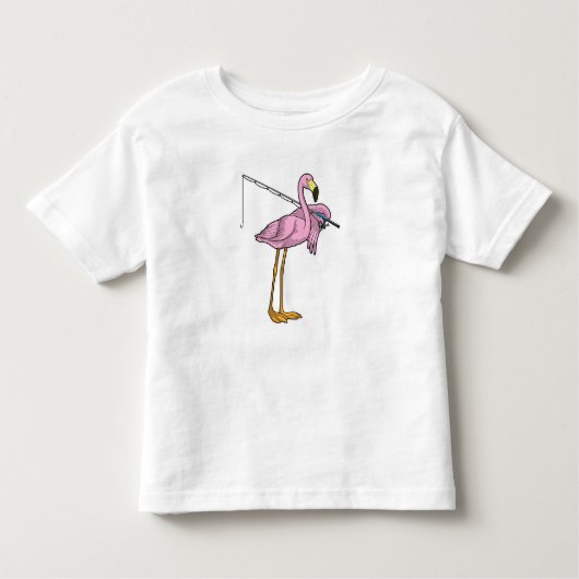 Flamingo Vist Fisher Gevist staaf Kinder Shirts (Voorkant)