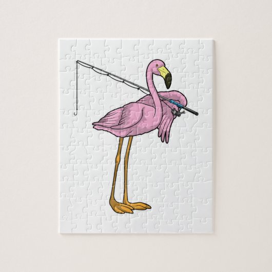 Flamingo Vist Fisher Gevist staaf Legpuzzel (Verticaal)