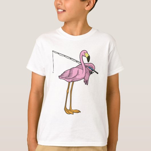 Flamingo Vist Fisher Gevist staaf T-shirt (Voorkant)