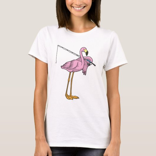 Flamingo Vist Fisher Gevist staaf T-shirt (Voorkant)