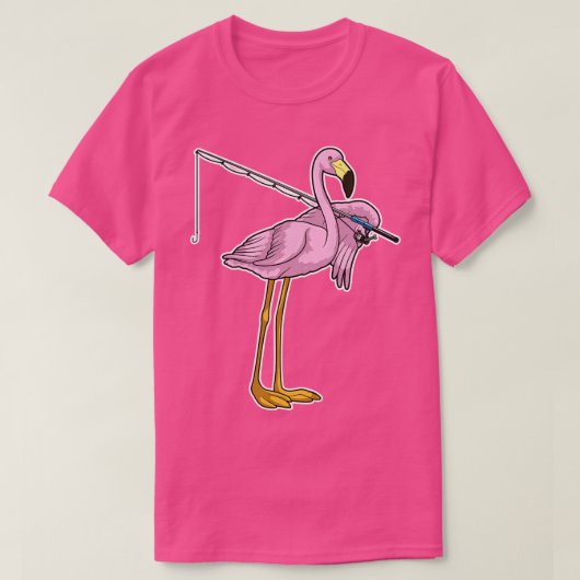 Flamingo Vist Fisher Gevist staaf T-shirt (Design voorkant)