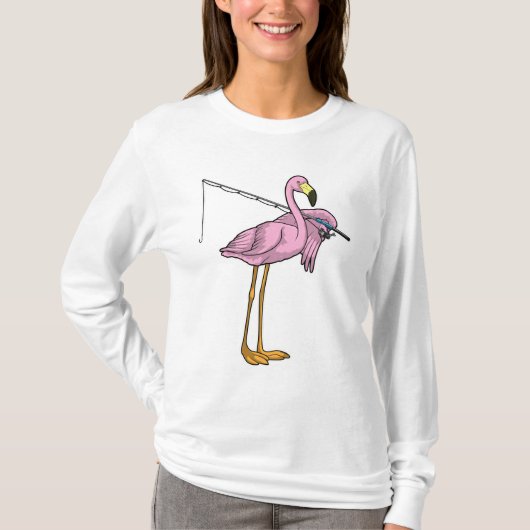Flamingo Vist Fisher Gevist staaf T-shirt (Voorkant)