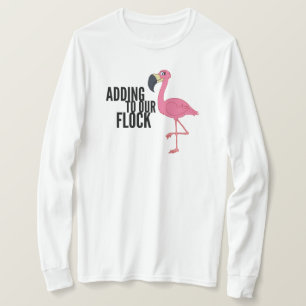 Flamingo Vlok Moederschap Lange hoes T-Shirt