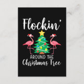Flamingo | Vlokken rond kerstbomen Informatiekaartje (Voorkant)