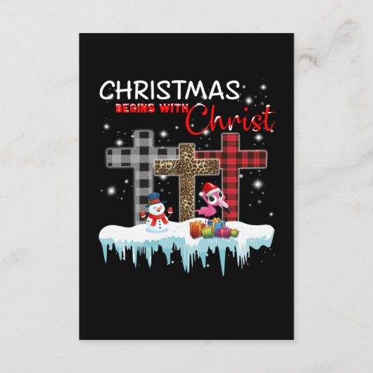 Flamingo | Vlokken rond kerstbomen Informatiekaartje (Achterkant)