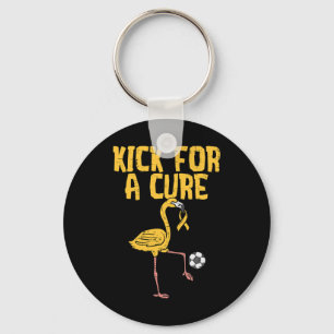 Flamingo Voetbal Trap Voor Een Genezing Kinderkank Sleutelhanger