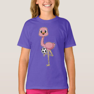 Flamingo Voetballer Voetbal T-shirt