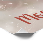 Flamingo vogel baby slapen op Moon Perfect Poster (Hoek)