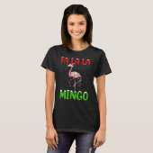 Flamingo Vogel Fa La Mingo Flamingo Kerst T-shirt (Voorkant volledig)