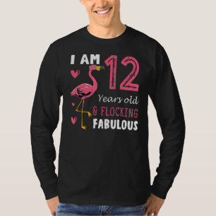 Flamingo Vogel Flamingo Leuke Verjaardag voor 12 j T-shirt