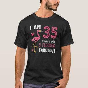 Flamingo Vogel Flamingo Leuke Verjaardag voor 35 j T-shirt
