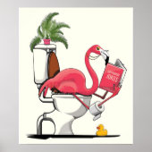 flamingo, vogel, roze, dierlijk, grappig, schattig poster (Voorkant)