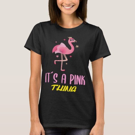 Flamingo Vogel Roze Flamingo Flamingo Leuk T-shirt (Voorkant)
