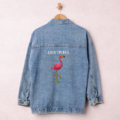 Flamingo Vogel Thema voor papa Denim Jacket (Hangar)