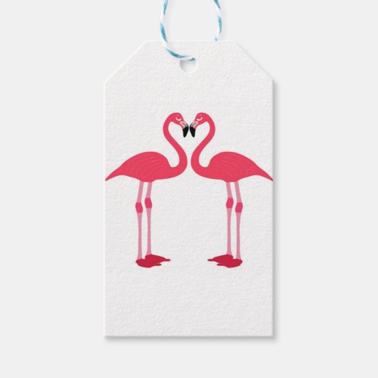 flamingo-vogels cadeaulabel (Voorkant)