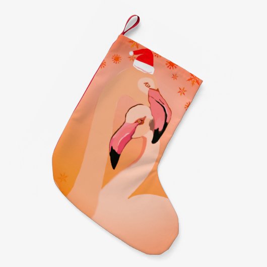 Flamingo Vogels Kerstkous Kleine Kerstsok (Voorkant (Hangend))