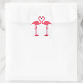flamingo-vogels-liefde vierkante sticker (Tas)