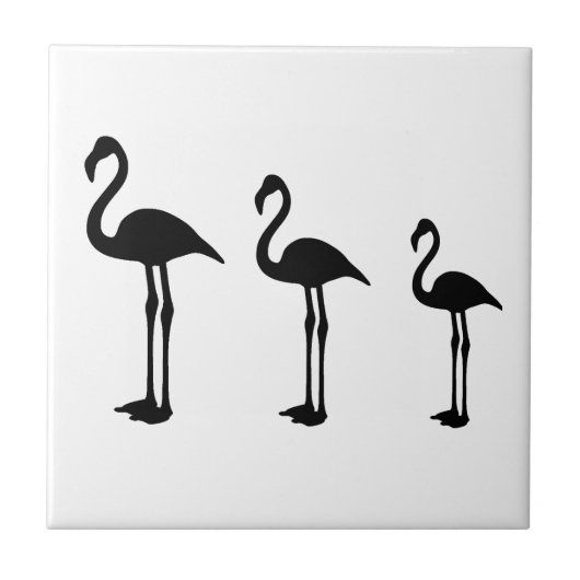 Flamingo Vogels met een minimumfrequentie Tegeltje (Voorkant)