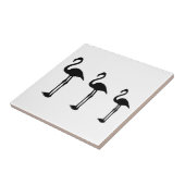 Flamingo Vogels met een minimumfrequentie Tegeltje (Zijkant)