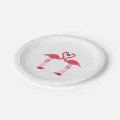 flamingo-vogels papieren bordje (Gekanteld)