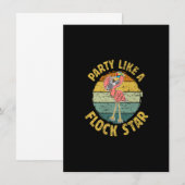 Flamingo voor mannen en vrouwen kaart (Voorkant / Achterkant)