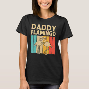 Flamingo Voor mannen Pap Roze Flamingos Vintage 70 T-shirt