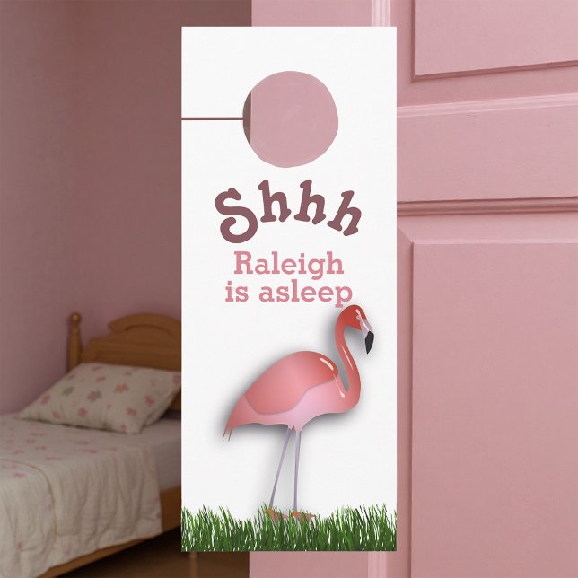 Flamingo voor slapende Baby Deurhanger (Creator heeft geüpload)