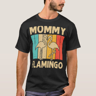 Flamingo voor vrouwelijke mama roze flamingos Vint T-shirt