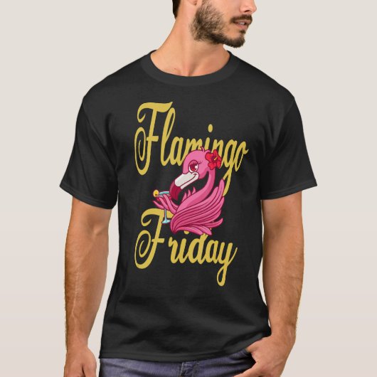 Flamingo vrijdag 1 t-shirt (Voorkant)