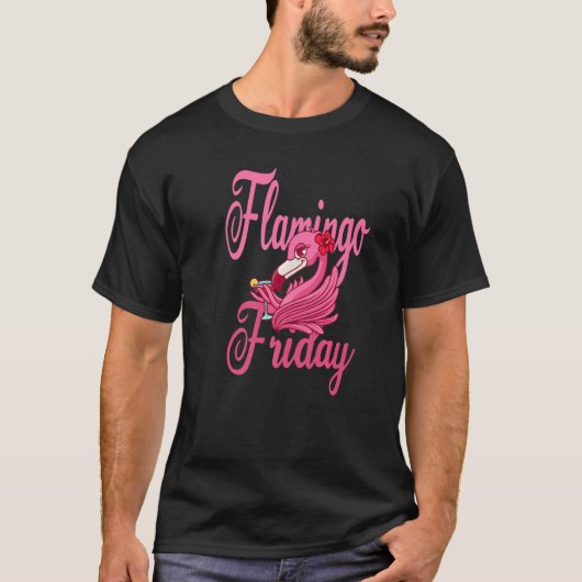 Flamingo vrijdag 1 t-shirt (Voorkant)