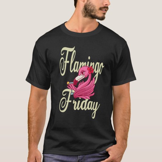 Flamingo Vrijdag T-shirt (Voorkant)