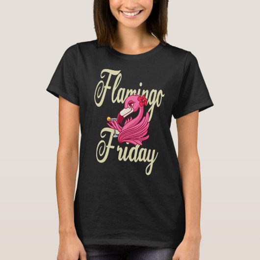 Flamingo Vrijdag T-shirt (Voorkant)